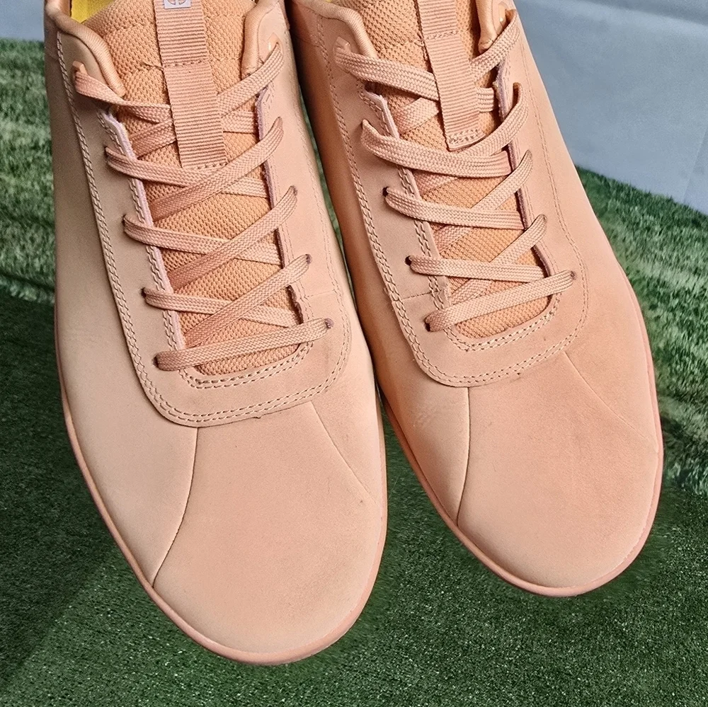 Caterpillar |  Mens Hex NuBuck laced steetwear trainers \ coral \ size 12